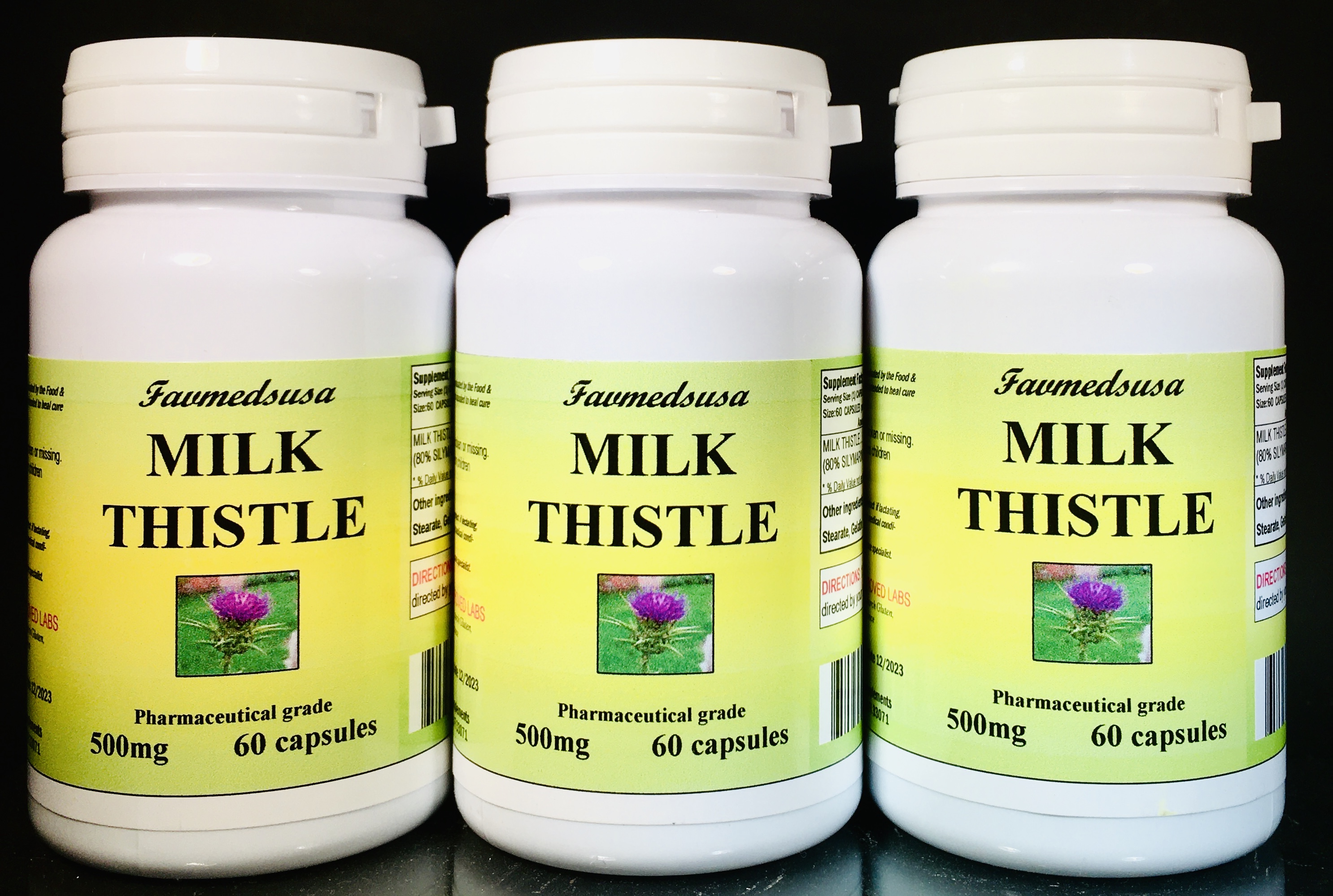 Milk Thistle 500 Mg - 180 (3x60) Capsules